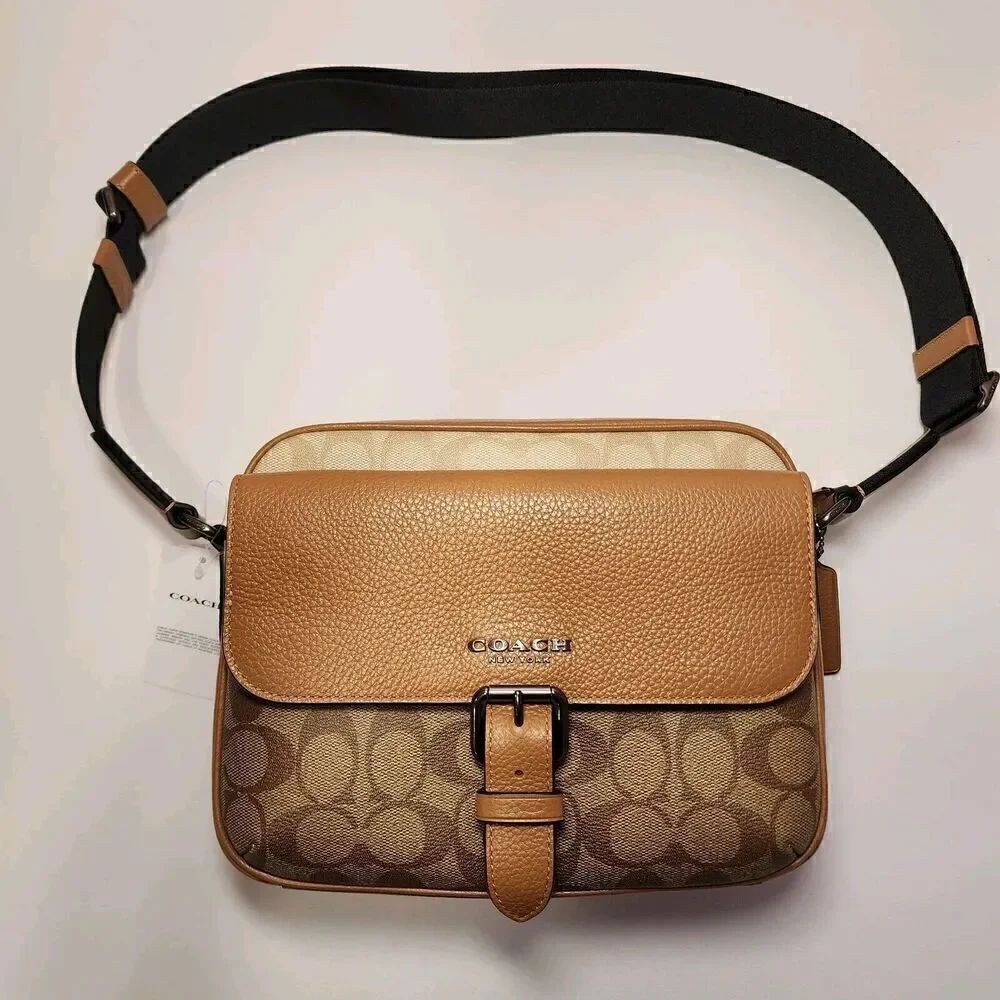 NWT Coach CR339 Hudson Crossbody Bag In Colorblock Signature Canvas